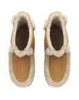 4CCCCEES TAN PLIA PLATFORM BOOTS WITH SHEARLING