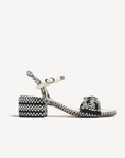 AMAMBAIH IVORY AND BLACK NORA SANDAL