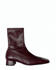 AUGUSTA BURGUNDY BOOTIE WITH PATENT CAP TOE
