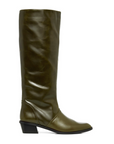 AUGUSTA KHAKI GREEN LEATHER BOOT