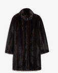 Apparis Blair Shaved Mink Coat Noir Multi