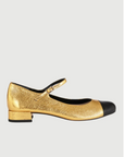 Augusta gold and black mary janes