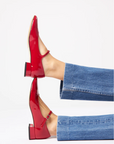 Augusta Red Patent Mary Janes