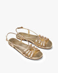 BEEK LIVIA GOLD KNOTTED SANDAL