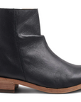 Black side zip ankle boot