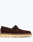 Brown Suede Boat Shoe with Lug Sole