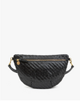 CLARE V GRANDE FANNY BLACK WOVEN