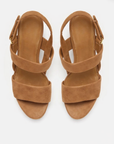 COCLICO BROWN SUEDE PLATFORM SANDALS