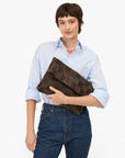 ClareV Leather & Suede Clutch