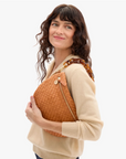 Clare V. Shortie Strap in Tortoise Resin Attached to Grande Fanny