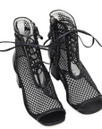 DANIELLA SHEVEL BLACK MESH BOOTIE