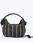 FREDA SALADOR BLACK AND CREAM CROSS BODY BAG