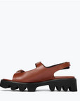 FREDA SALVADOR BROWN LUG SOLE SANDAL