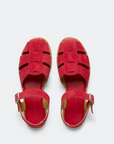 FREDA SALVADOR CRIMSON SUEDE SERA FISHERMAN SANDALS