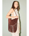 FREDA SALVADOR ERIKA CRESCENT FRINGE BAG