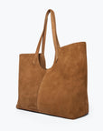 FREDA SALVADOR LARGE SUEDE TOTE WITH STUDS