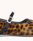 FREDA SALVADOR LAUREL LEOPARD PONY HAIR BALLET FLATS