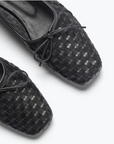 Freda Salvador Black Handwoven Ballet Flat