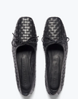 Freda Savador Black Woven Ballet Flat