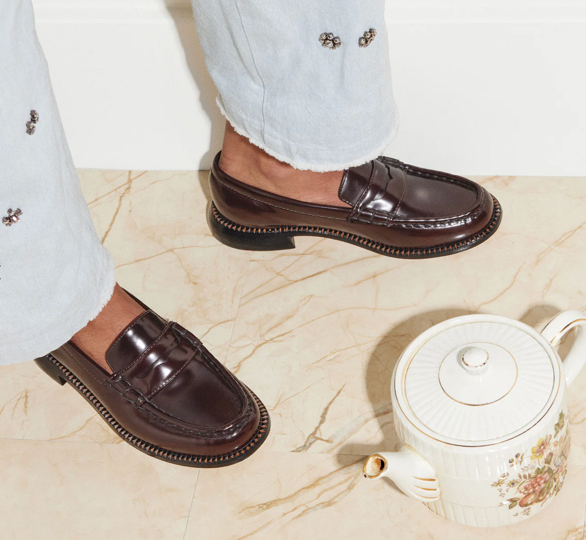 FREDA SALVADOR: ELBA ESPRESSO SPAZZOLATO LOAFER – millie + madge