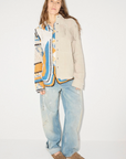 Freda Salvador Celeste Fringe Loafer in Limited Edition Sesame Suede