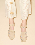 Freda Salvador Classic Sera Stucco Suede with Silver Studs