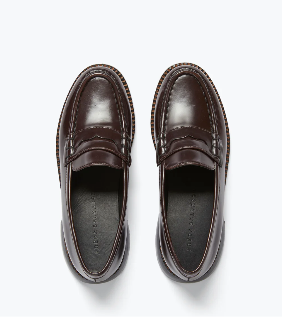FREDA SALVADOR: ELBA ESPRESSO SPAZZOLATO LOAFER – millie + madge
