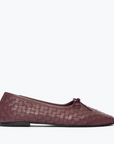 Freda Salvador Jada Square Toe Ballet Flat in Cranberry Calf