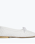 Freda Salvador White Handwoven ballet flat