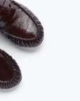 Freda Salvador Wine Crinkle Patent Sydney Loafer
