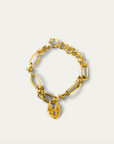 Gold Heart Lock Bracelet