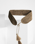 IBELIV DARK TEA BIKA RAFFIA BELT