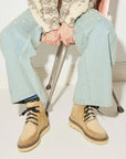Frēda Salvador Winnie Moccasin Boot in Hazel Suede with Shearling