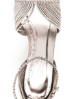 METALLIC OPEN TOE PUMPS