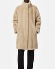 Model Apparis Blair Shaved Mink Coat Latte Multi