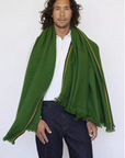 Model is wearing Cosi Textiles 100% Yak Wool Scarf