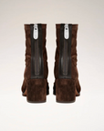 NOMASEI Back of Aria Brown Suede Ankle Boots