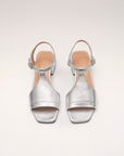 NOMASEI SILVER METALLIC SANDALS
