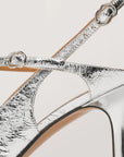 NOMASEI SILVER METALLIC STRAPPY SANDAL