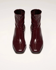 NOMASEI Strada Boot in Patent Burgundy