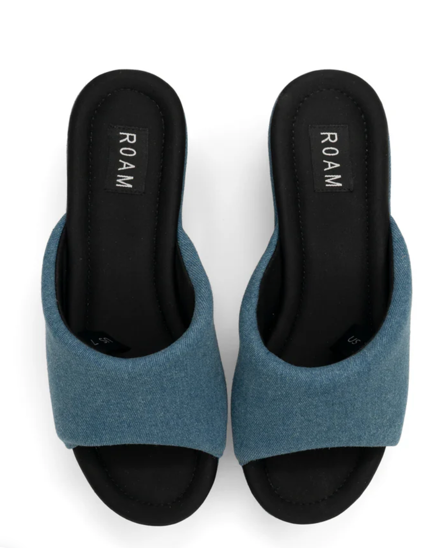 ROAM denim scoop mid strata wedge