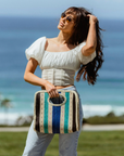 Square Straw Beach Tote