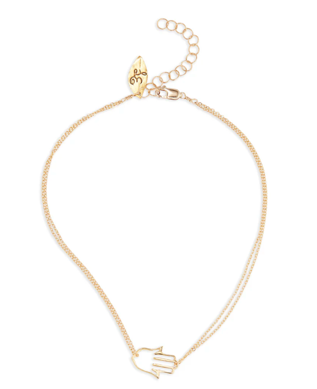 Laura Elizabeth: Hamsa (Hand) Gold Anklet