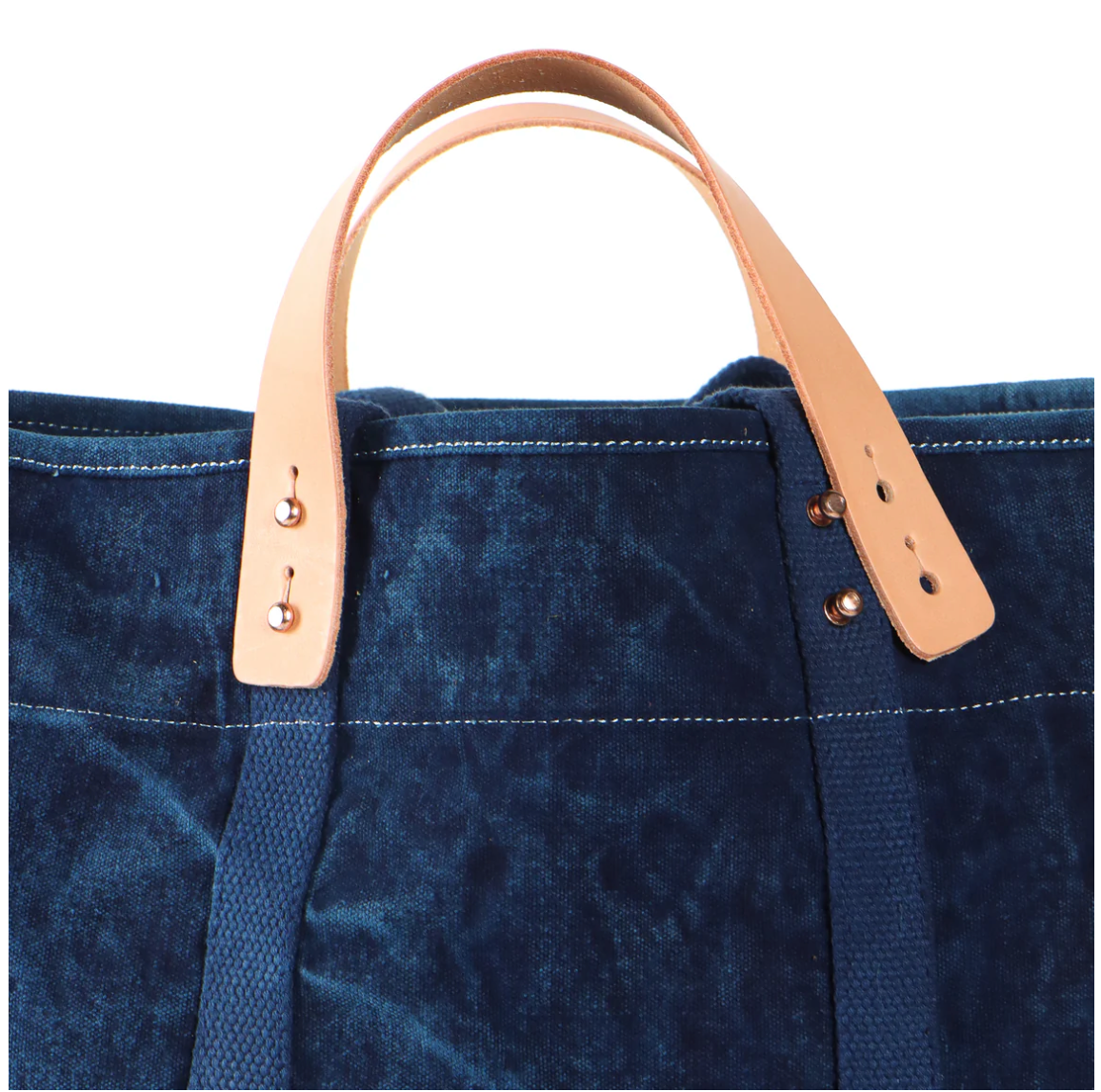 IMMODEST COTTON: DARK INDIGO LARGE EAST WEST TOTE
