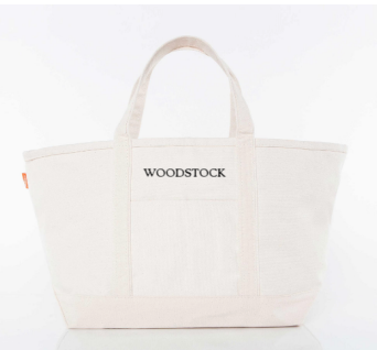 WOODSTOCK EMBROIDERED LARGE TOTE
