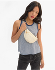 Clare V: Petite Fanny in Cream Rattan