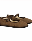 ViBI Venezia Brown Herringbone Mary Janes