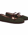 ViBi Venezia Bordeaux and Green tweed Brigitte