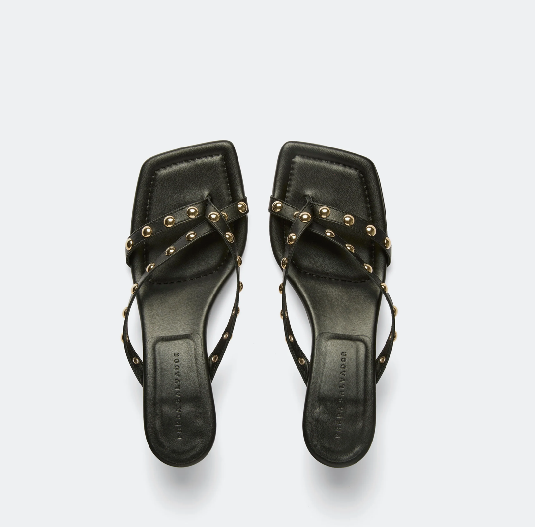 black studded handmade sandals