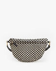 clare v grande fanny black and cream woven checker